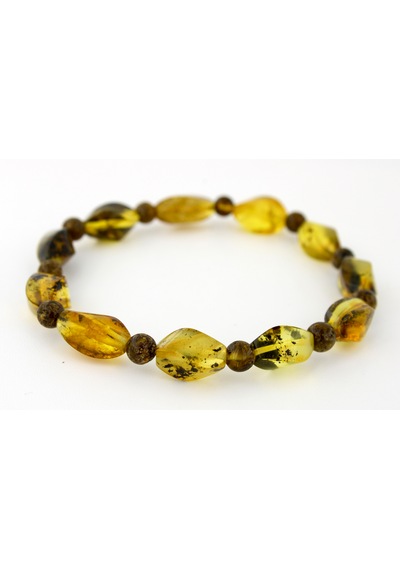 Kehribar Bileklik Özel Tasarım Ambergold Blk23-35 Çok Renkli