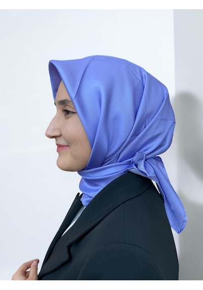 Armine Lila Düz Renk Tivil İpek Eşarp 10d02-84 Çok Renkli