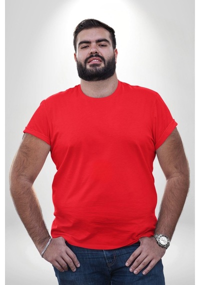 Angemiel Yükseliş İçin Kendin Ol Büyük Beden Kırmızı Tişört Kadın Erkek Ünisex Sırt Baskılı Kırmızı