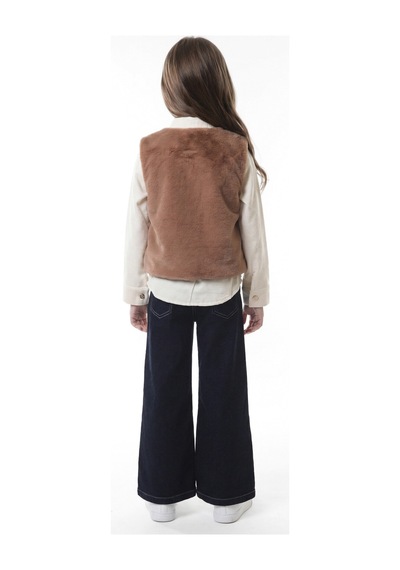 Xo Kids Kız Çocuk Folarlı 3lu Alt Üst Takım 7-14 Yaş 3953-4953 Kahverengi