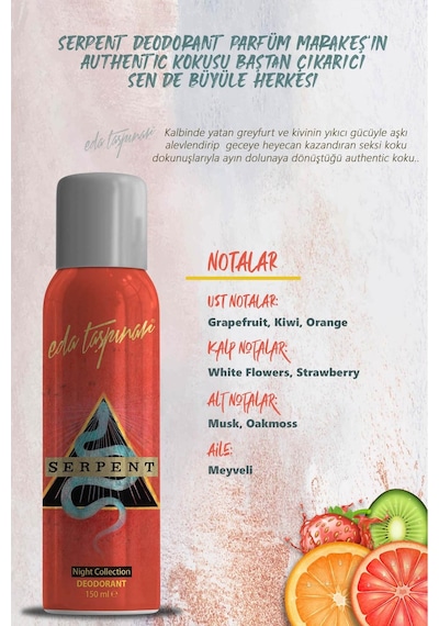 Eda Taşpınar Serpent Kadın Sprey Deodorant 150 ML
