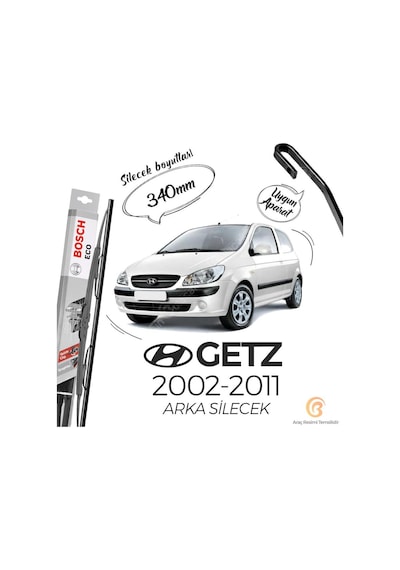 Bosch Eco Hyundai Getz 2002 - 2011 Arka Silecek N11.165