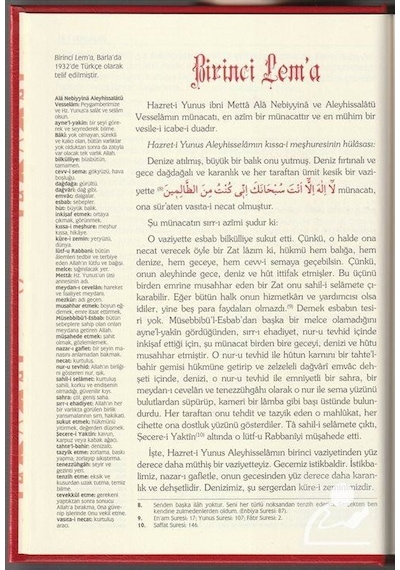 Lem'Alar- Yeni Tanzim Büyük Boy (Lügatçeli. Dipnot. İndexli) (...
