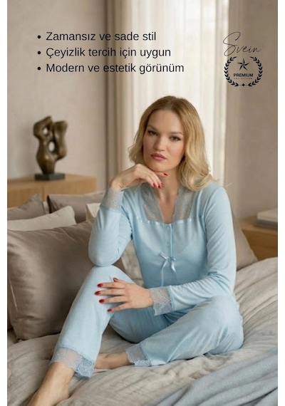 Svein Pijama Turkuaz Saten Kadın Pijama Takımı Rahat Ev Giyim Günlük Ve Çeyizlik Nefes Alabilen Yumuşak Turkuaz Svein Pijama Turkuaz Saten Kadın Pijama Takımı Rahat Ev Giyim Günlük Ve Çeyizlik Nefes Alabilen Yumuşak Turkuaz