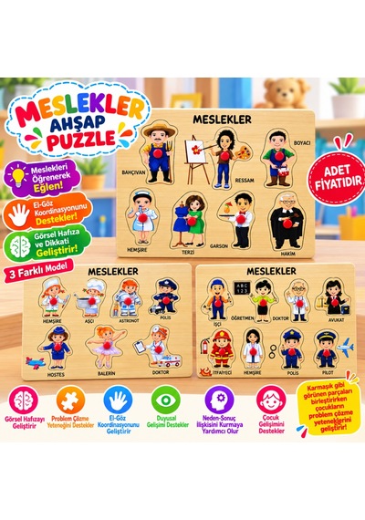 Arkhenx 163/164/165 Ahşap Tutmalı Meslekler Adet Fiyatıdır Bzs1