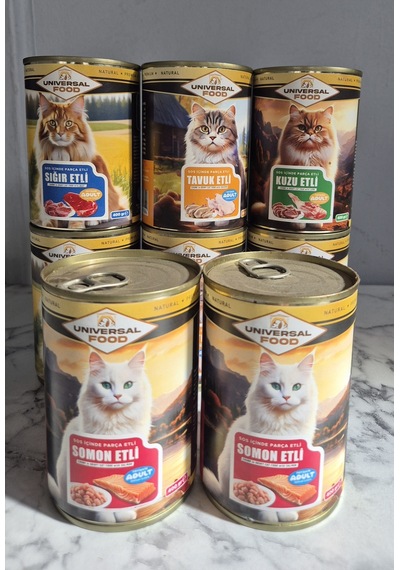 2x 400 Gr Somon Etli Parça Etli Soslu Yaş Kedi Maması