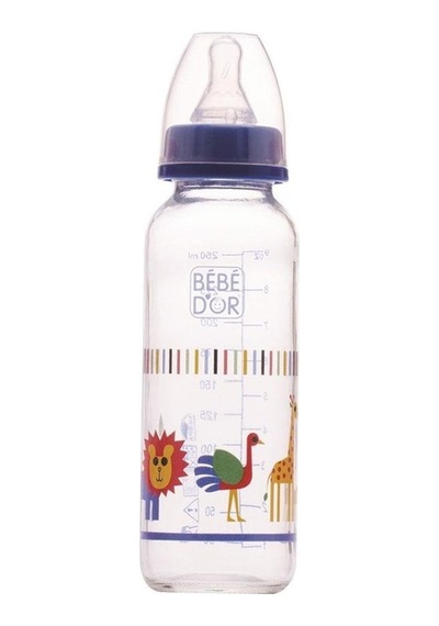 Bebedor 31302 Desenli Cam Biberon 250 ML - Mavi
