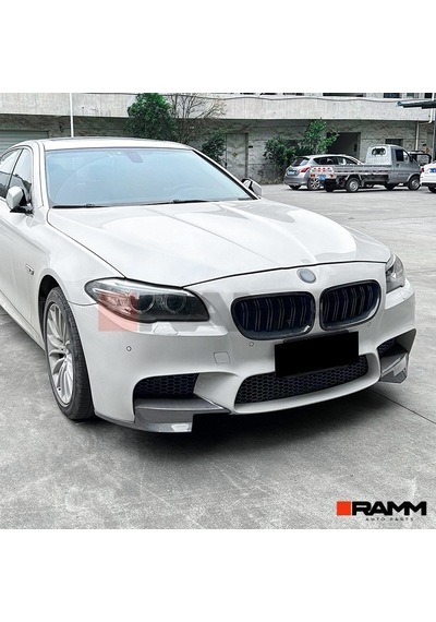 Bmw F10 F11 M5 Stil Ön Tampon Flap Seti - Parlak Karbon