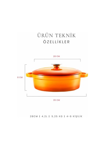 VOEUX Amusant Series 28cm Sığ Tencere