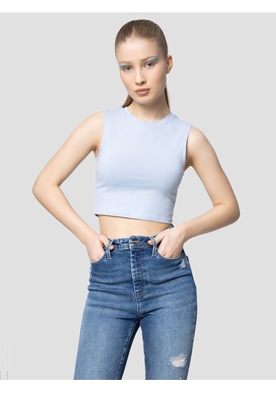 LOFT Crop Kadın Atlet Lf2032011 Q1.v1 Açık Mavi