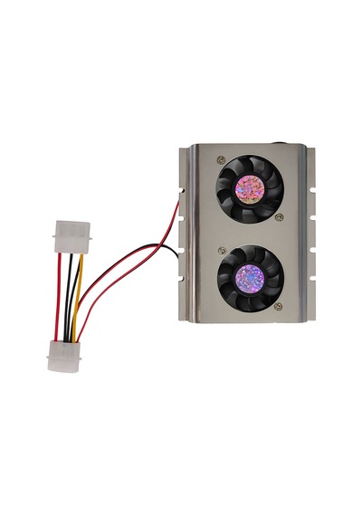 Masa Üstü Bilgisayarlar İçin3,5" Hdd Sabit Disk Soğutucu Çift Fanlı Gümüş
