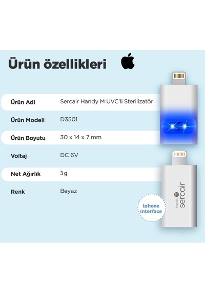 Sercair Handy M Uvc Sterilizatör