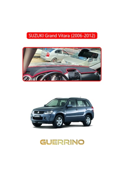 Suzukı Grand Vitara 2006-2012 Torpido Koruma Halısı Kırmızı Kenar