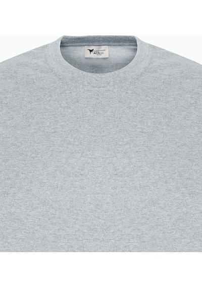 AC&Co / Altınyıldız Classics Standart Fit Normal Kesim Pamuk Bisiklet Yaka Erkek Sweatshirt Gri Melanj