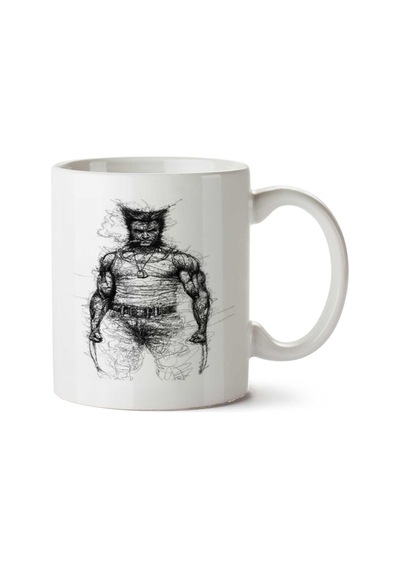 Wolverine Karakter İki Tarafı Baskılı Kupa Bardak Çok Renkli