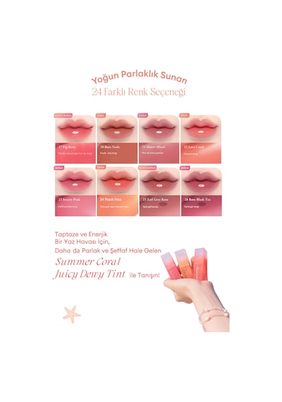 Dasique Yoğun Parlaklık Ve Canlı Renkler Sunan Kalıcı Tint Juicy Dewy Tint 14 Peach Crush 14 Peach Crush