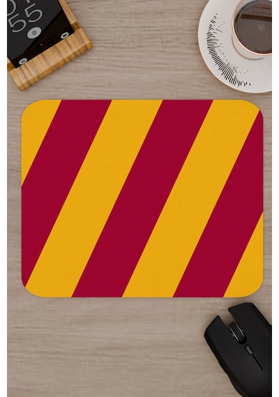 Sarı Kırmızı 22x18 Taraftar Gaming Oyuncu Mouse Pad Kaymaz Taban Küçük Klavye Fare Altlığı Şerit