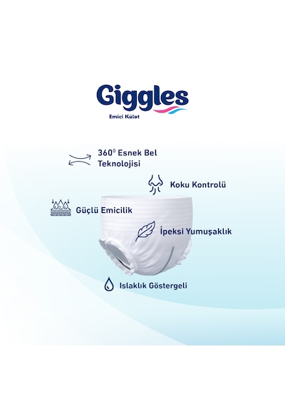 Giggles Yetişkin Emici Külot Xx Large 30'lu 4 Paket 120 Adet 2XL