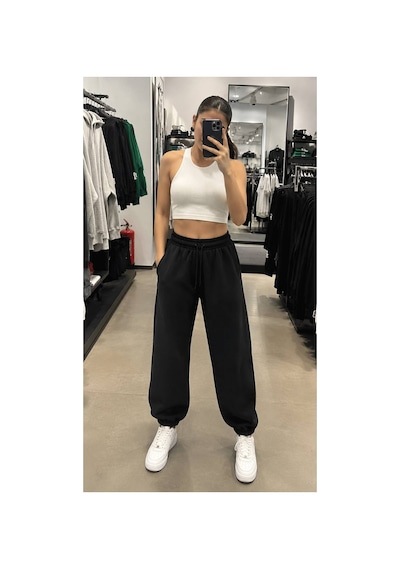 Modanida Kadın Siyah Oversize Eşofman Altı İki İplik Paçası Lastikli Yüksek Bel Eşofman Siyah Siyah Modanida Kadın Siyah Oversize Eşofman Altı İki İplik Paçası Lastikli Yüksek Bel Eşofman Siyah Siyah