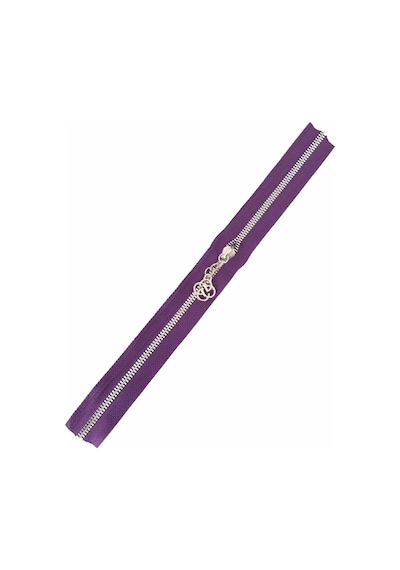 Angel Çanta Aksesuar Başlıklı Fermuar 40 Cm Gümüş Metal Mor