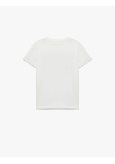 Koton Pamuklu Baskılı Ekru Erkek Çocuk T-shirt 6skb10151tk Ekru
