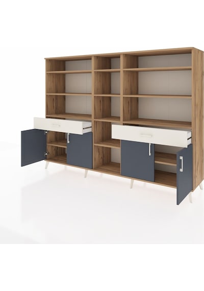Hyperion Dolap 12 Raflı 2 Çekmeceli 4 Kapaklı 220x44x163 Çam-antr Çam-antrasit/aytaşı Hyperion Dolap 12 Raflı 2 Çekmeceli 4 Kapaklı 220x44x163 Çam-antr Çam-antrasit/aytaşı