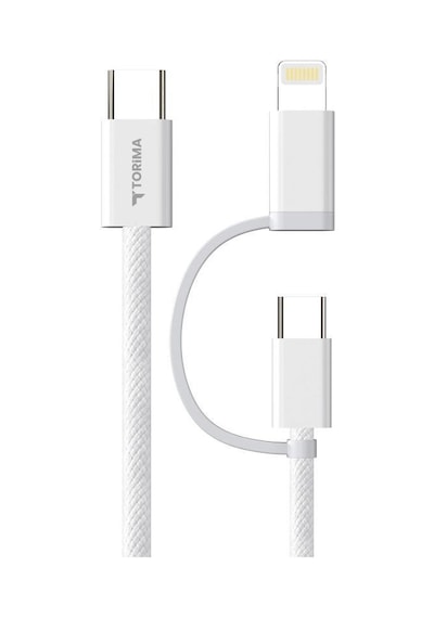 Torima U16 2 İn 1 Type-C To Type-C And Ligthning 100 CM 65 W Hızlı Şarj Ve Data Kablosu