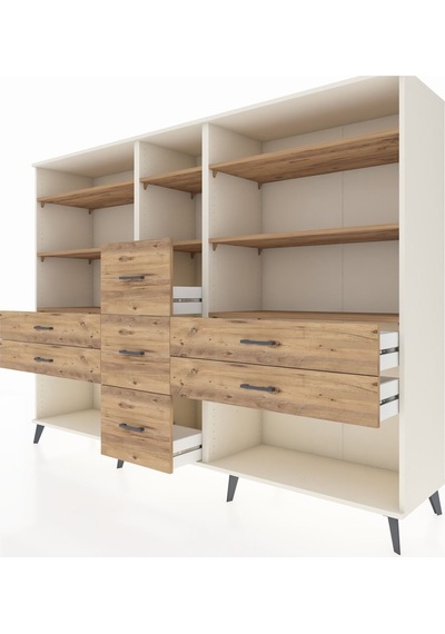 Hyperion Dolap 8 Raflı 7 Çekmeceli 220x44x163 Aytaşı-çam Atlas Çam - Aytası Hyperion Dolap 8 Raflı 7 Çekmeceli 220x44x163 Aytaşı-çam Atlas Çam - Aytası