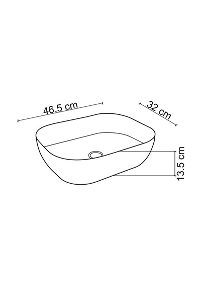 Ey-7033s Tezgah Üstü Lavabo Beyaz & Altın Çok Renkli