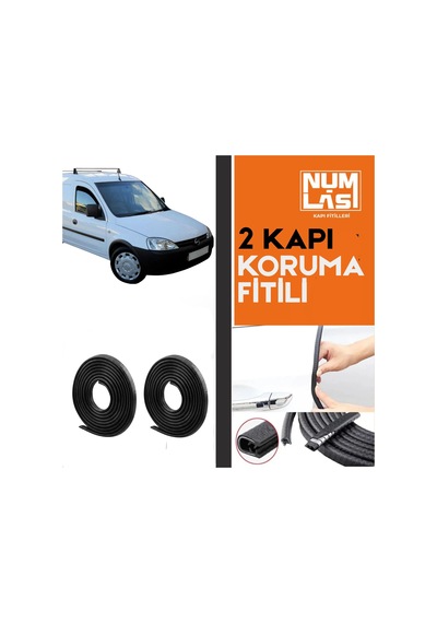 Opel Combo C Panelvan İki Kapı Koruma Fitili Siyah Renk Numlas-a Kalite-nm2715