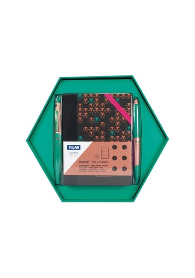 Milan Copper Edition Box Altıgen Siyah Kutu Bakır Seti