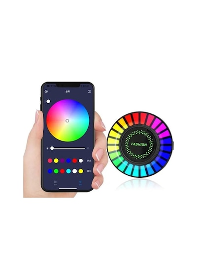 Şarjlı Ekolayzer Araç Içi Rgb Sese Duyarlı Led Aydınlatma Işık Çubuğu