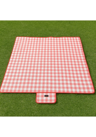 Pinterest Piknik Örtüsü 200x150 Cm Su Geçirmez Çift Katlı Kamp Ve Plaj Örtüsü Kırmızı