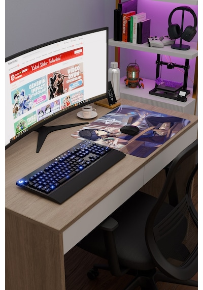 Yelan Genshin Impact Anime Gacha V3 - 48x40 Xl Gaming Mouse Pad Fare Altlığı