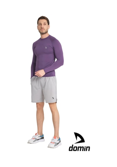 Hnc Sport Erkek Uzun Kol Mor Ter Tutmaz Fit Compression Spor Body Tshirt