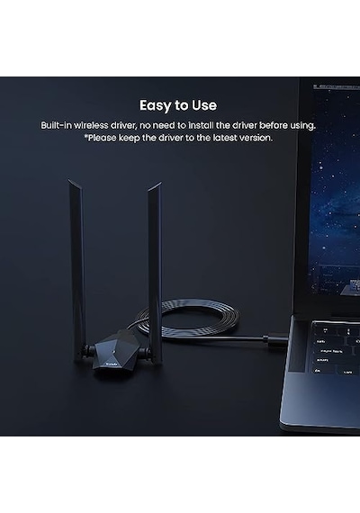 Wi-fi 6 Adaptör Usb 3.0 Ax1800 Çift Bantlı Adaptör 1201mbps 5ghz 574mbps 2.4ghz Tak Ve Çalıştır Mu-mımo Teknolo