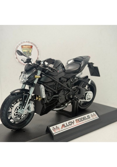 Ducati Streetfighter Giant Siyah Model Motosiklet 1:12 Ölçekli