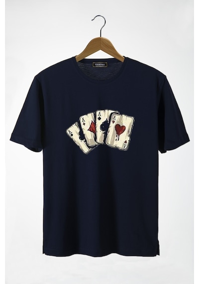 Erkek Lacivert Önü Iskambil Kağıdı Baskılı Bisiklet Yaka Oversize T-shirt 22y-3400762-2 Lacivert Erkek Lacivert Önü Iskambil Kağıdı Baskılı Bisiklet Yaka Oversize T-shirt 22y-3400762-2 Lacivert