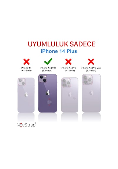 Apple Uyumlu iPhone 14 Plus Kilif 6.7 Kamera Üzerini Tam Kapatan Seffaf Tipali 556416682
