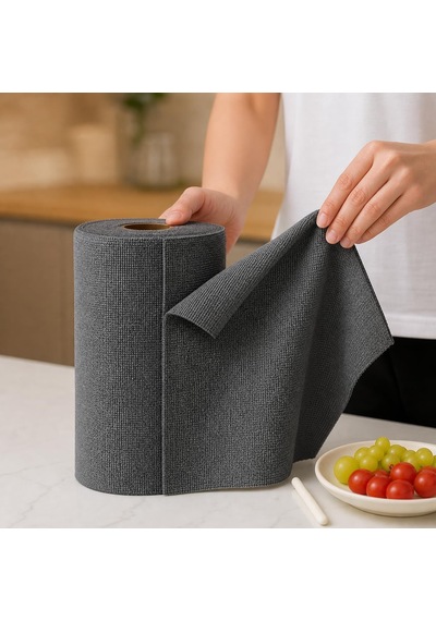 Superclear Mikrofiber Pratik Temizlik Bezi, 30x30 Cm Cırtlı Çok Amaçlı Mutfak Banyo Bezi 1 Rulo, 25 Adet - Asorti Renkler, F272 Belirtilmemiş