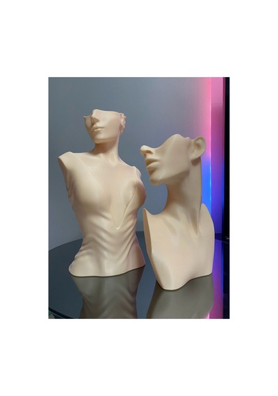 4lü Set Ten Rengi Dekoratif Takı Organizer Manken Standı Makyaj Mücevher Kolye Tasarım Sergi Yüzük
