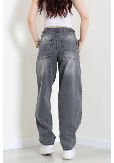 Modi Yan Cep Baggy Kot Pantolon Füme - 32876.2059. Altın - Siyah