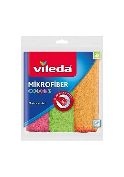 Mikrofiber Colors Bez, 3'lü Paket Çok Renkli
