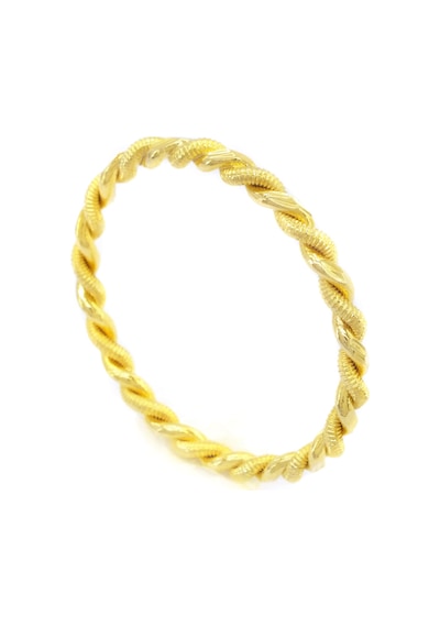 Bz 6.5 Mm 2li Adana Burması 22 Ayar Altın Kaplama Bilezik Blz-3021 Altın