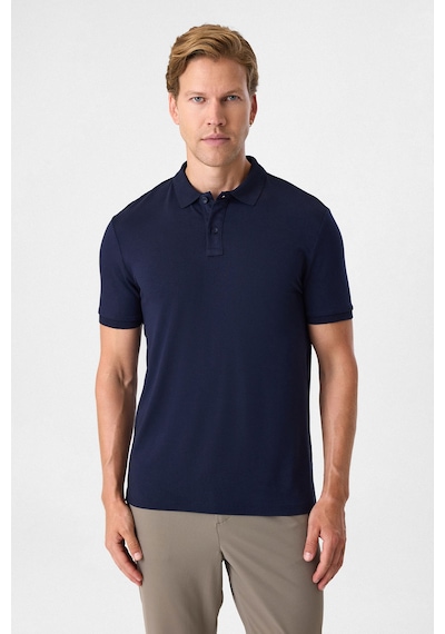 Back And Bond Lacivert Regular Fit Polo Yaka Tişört