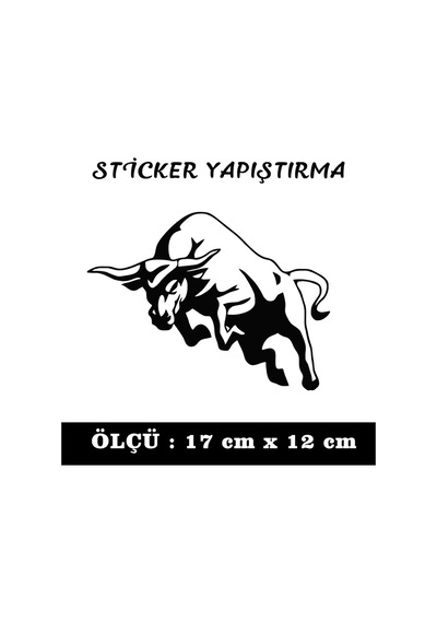 Boğa Bull Araba Etiket Sticker - 2 Adet
