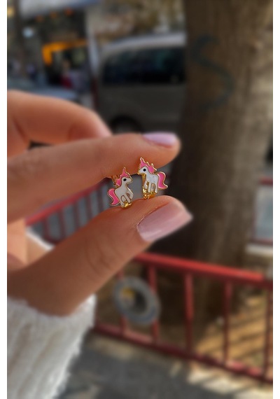 Gümüş Yeni Unicorn Çocuk Küpesi Diğer