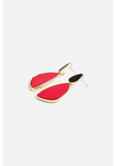 Damla Taşlı Sallantılı Küpe Gold 23941763