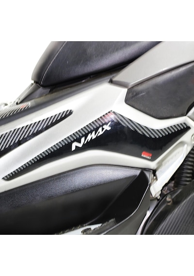 GP Kompozit Yamaha NMAX 125-155 2015-2020 Uyumlu Yan Pad Seti Siyah-Karbon