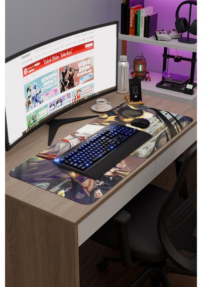 Itto Genshin Impact Anime Gacha V3 - 90x40 Xxl Gaming Mouse Pad Fare Altlığı